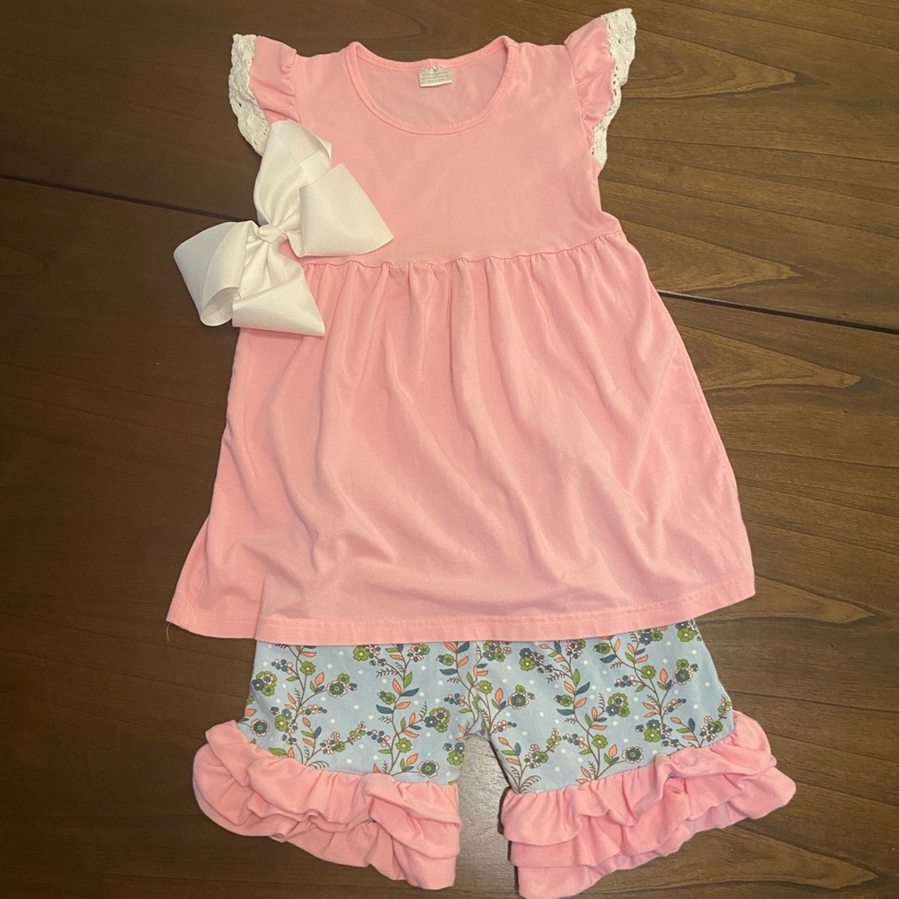 Girls Sunflower Boutique matching outfit